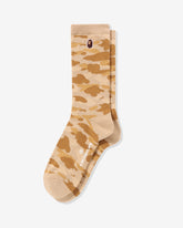 BAPE COLOR CAMO APE HEAD ONE POINT SOCKS - YELLOW