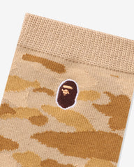 BAPE COLOR CAMO APE HEAD ONE POINT SOCKS - YELLOW
