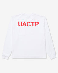 UACTP X GARDAR EIDE EINARSSON STENCIL L/S POCKET TEE - WHITE