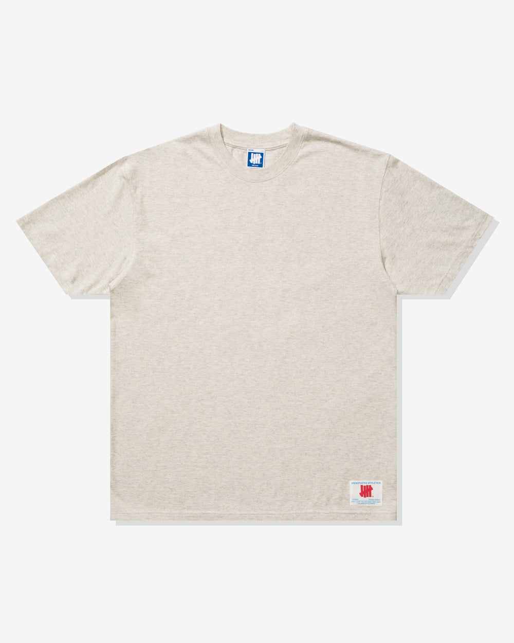 UNDEFEATED LOCKER LABEL S/S TEE - HEATHER OATMEAL