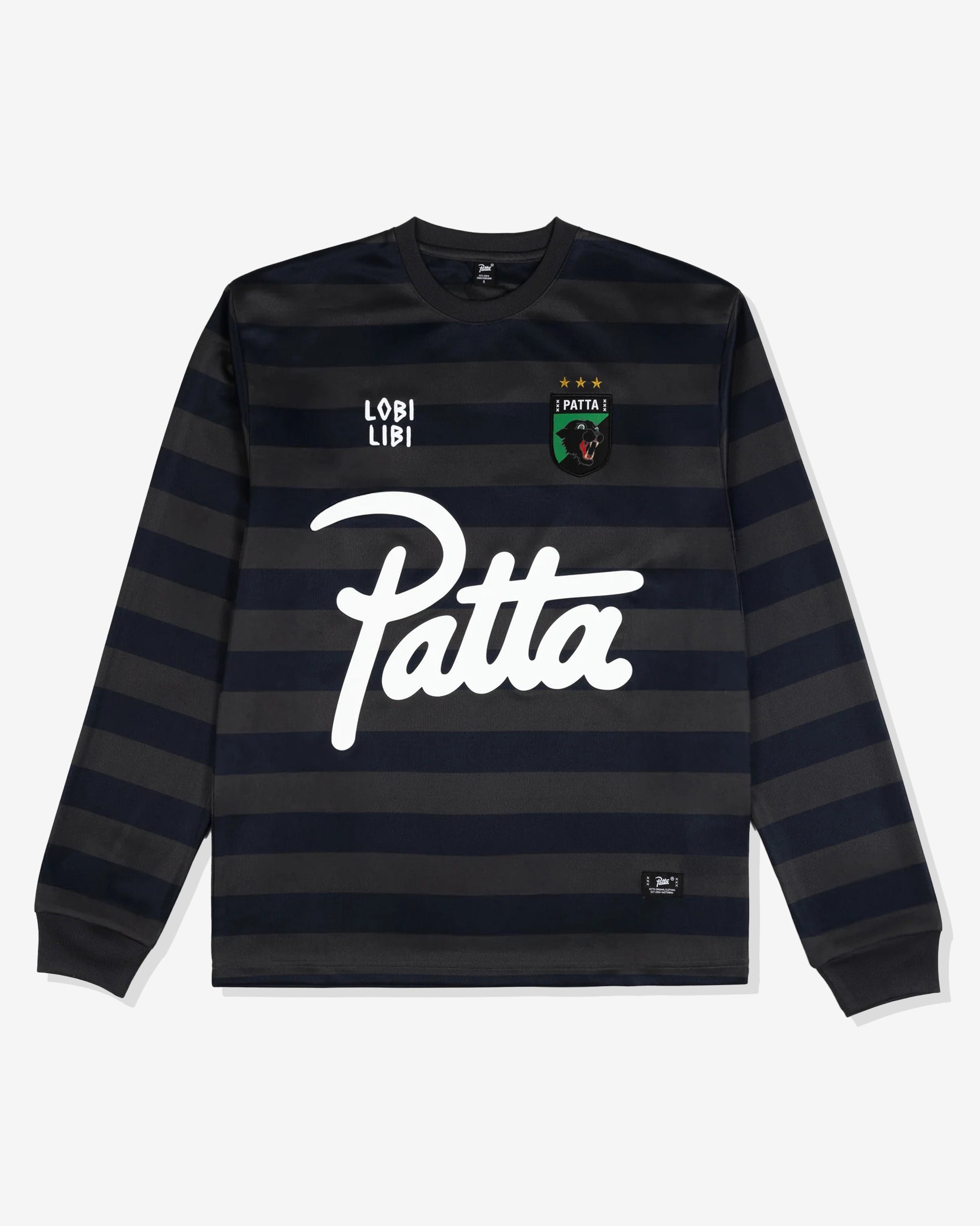 PATTA STRIPED LS FOOTBALL JERSEY - FORGEDIRON -