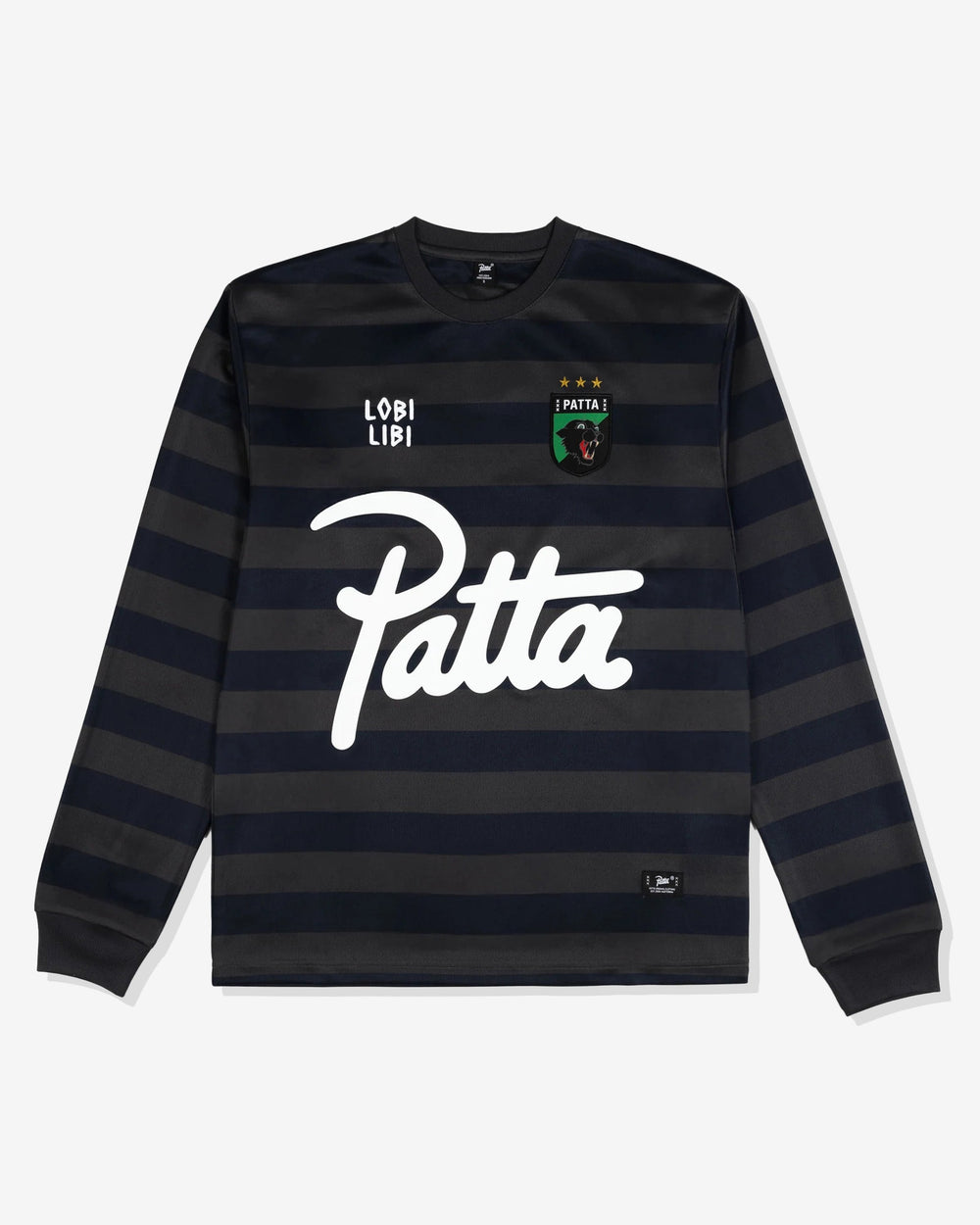 PATTA STRIPED LS FOOTBALL JERSEY - FORGEDIRON -