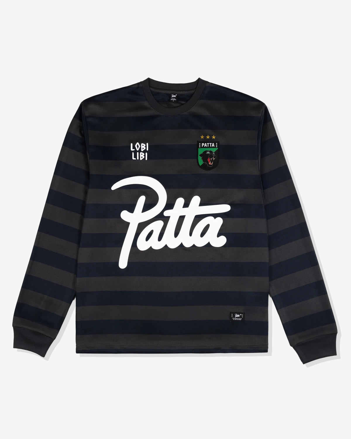 PATTA STRIPED LS FOOTBALL JERSEY - FORGEDIRON -