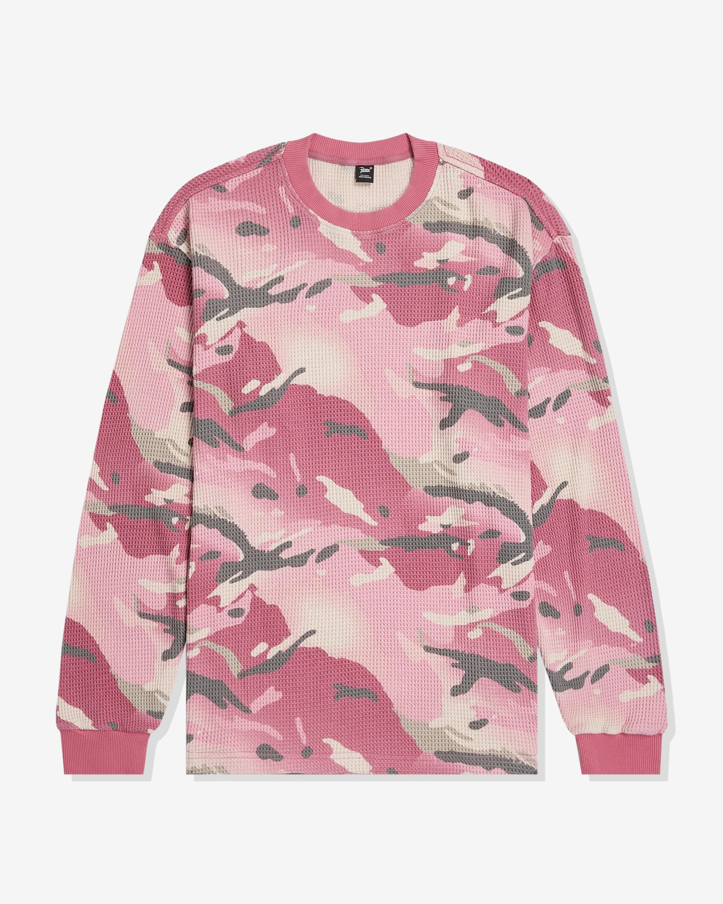 PATTA CAMO WAFFLE LS TEE - CACTUSFLOWER -