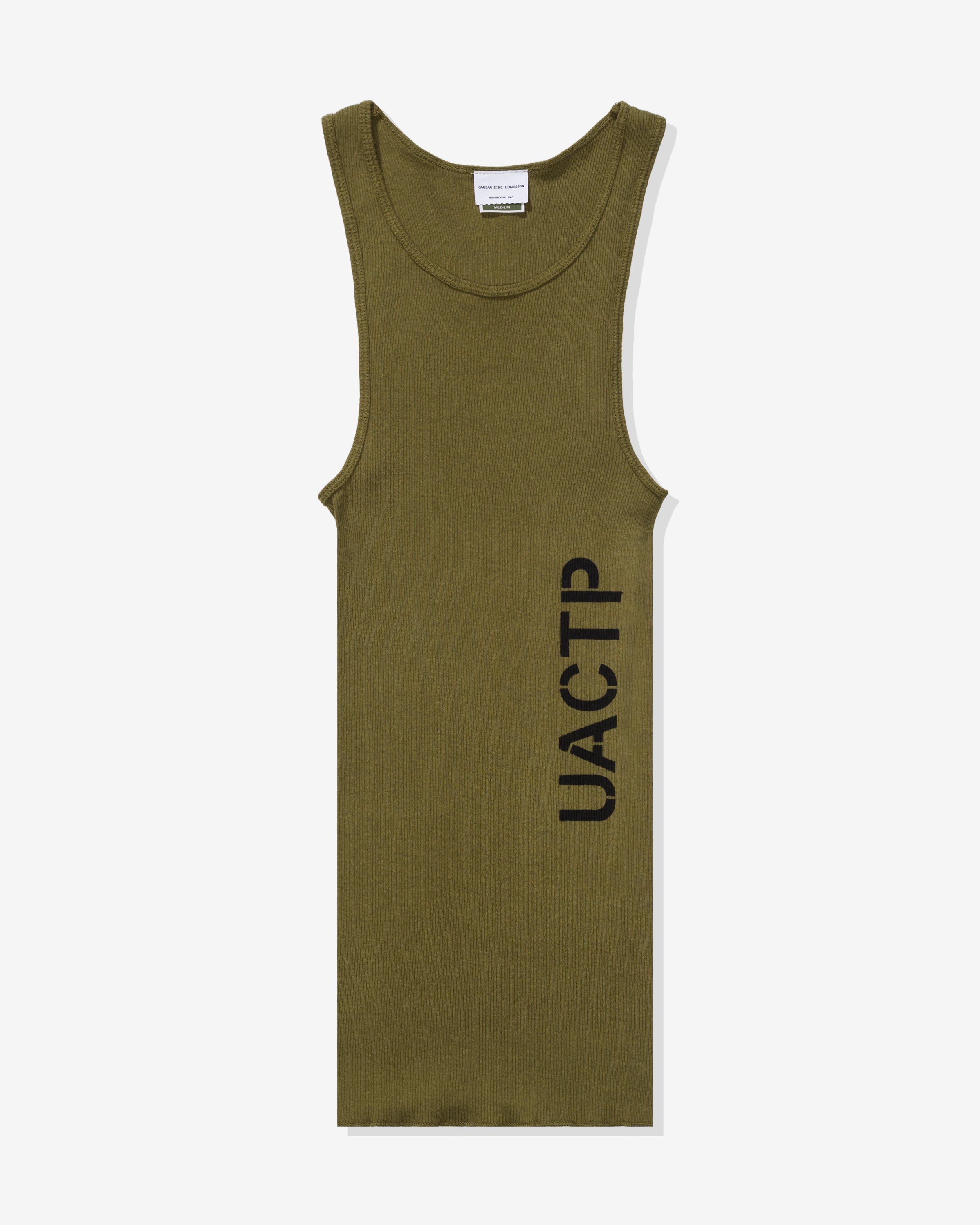 UACTP X GARDAR EIDE EINARSSON STENCIL RIB TANK - OLIVE
