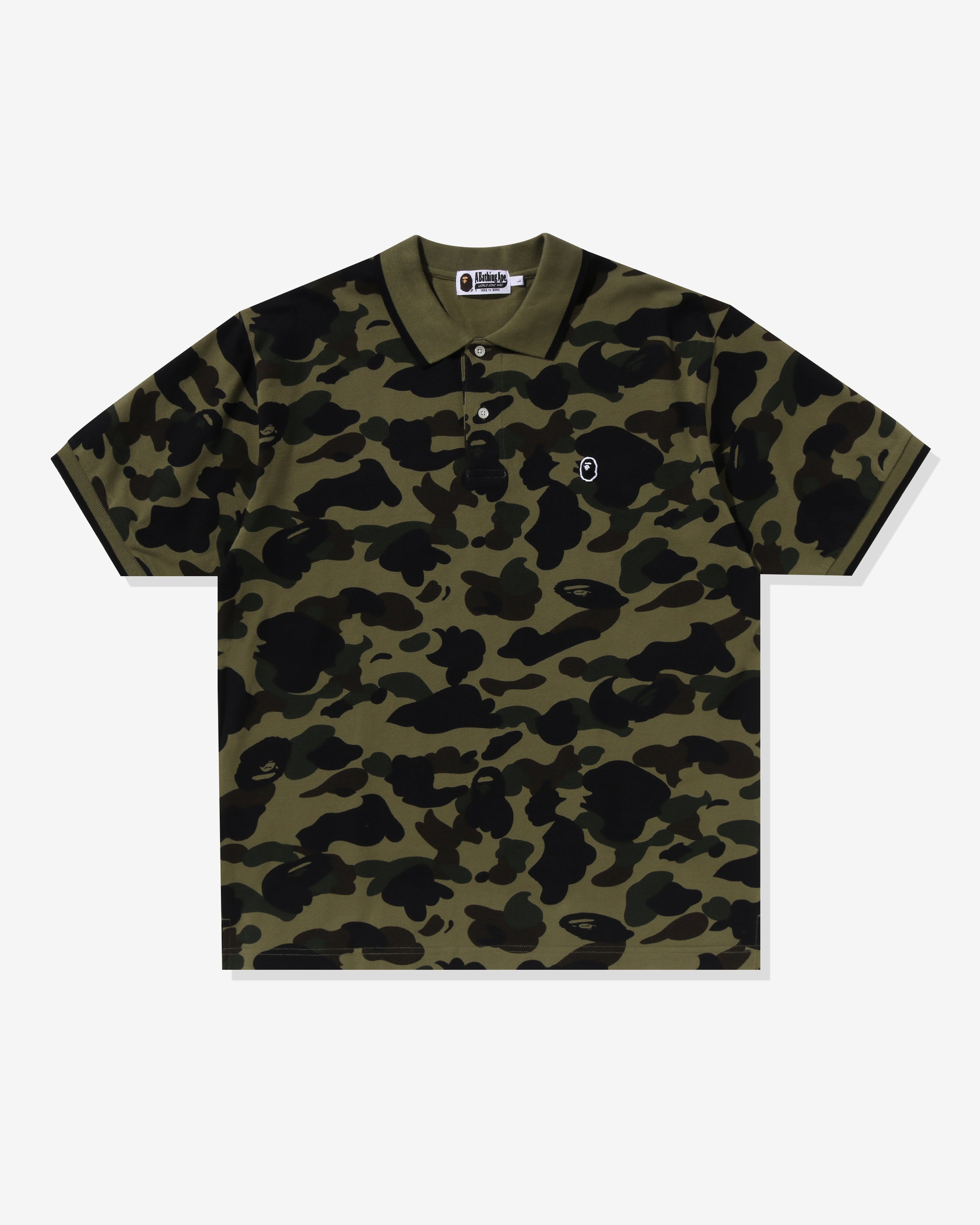 BAPE 1ST CAMO ONE POINT POLO M リラックス - GREEN -
