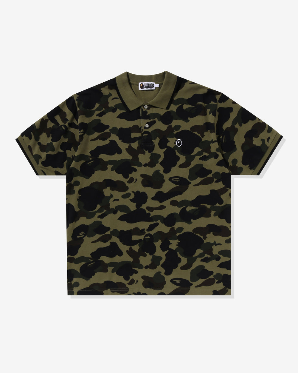 BAPE 1ST CAMO ONE POINT POLO M リラックス - GREEN -