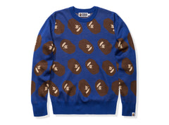 BAPE APE HEAD KNIT - BLUE -