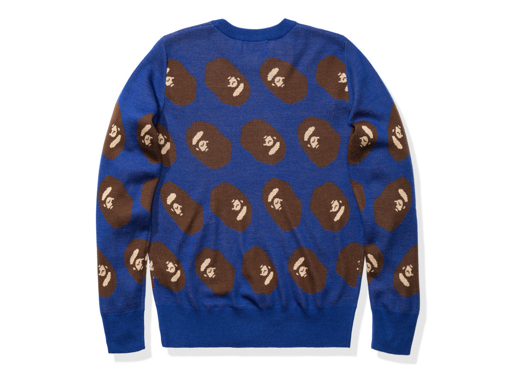 BAPE APE HEAD KNIT - BLUE -
