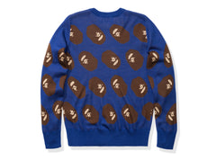 BAPE APE HEAD KNIT - BLUE -