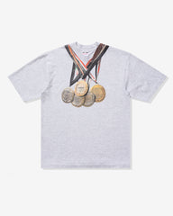 UNDEFEATED X BADFRIEND MEDALS S/S TEE - HEATHER GREY -