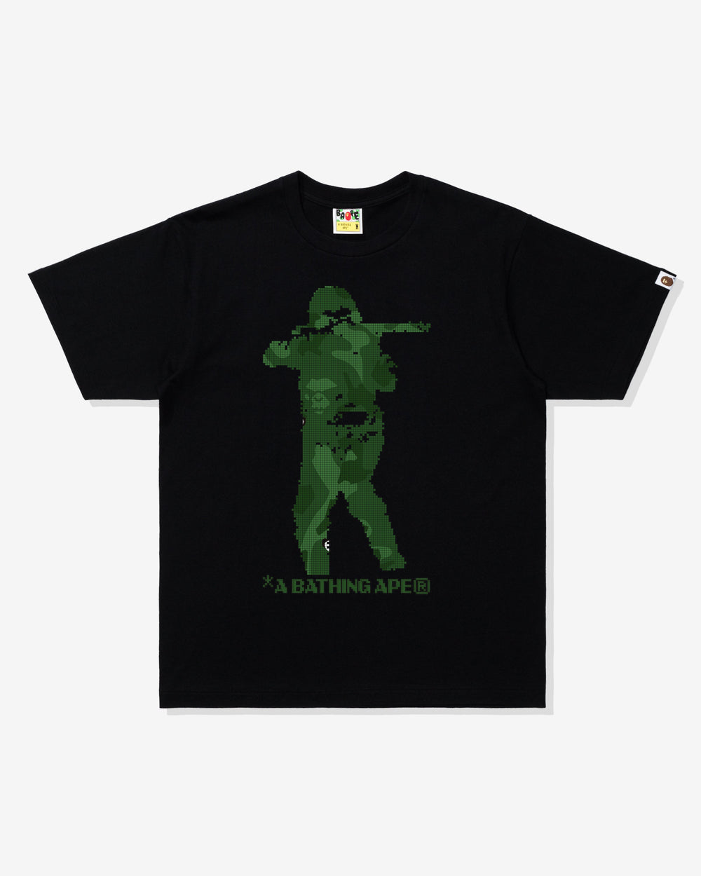 BAPE BITMAP SOLDIER TEE - BLACK -