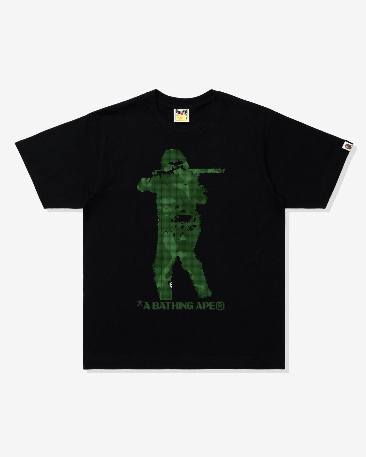 BAPE BITMAP SOLDIER TEE - BLACK -