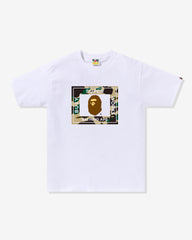 BAPE 1ST CAMO SUPER BUSY WORKS TEE - WHITE -
