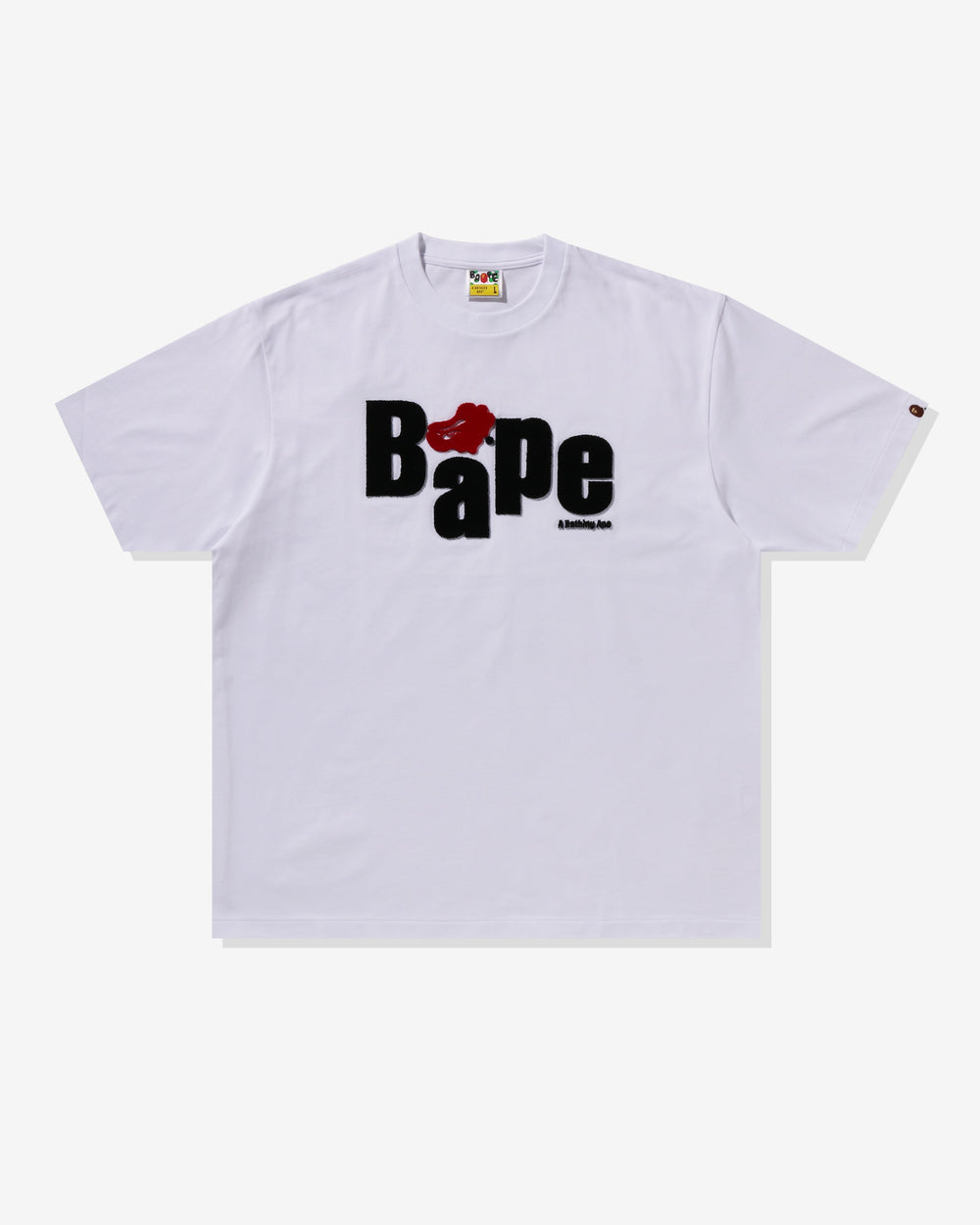 BAPE HEART APE HEAD RELAXED FIT TEE - WHITE -