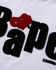 BAPE HEART APE HEAD RELAXED FIT TEE - WHITE -