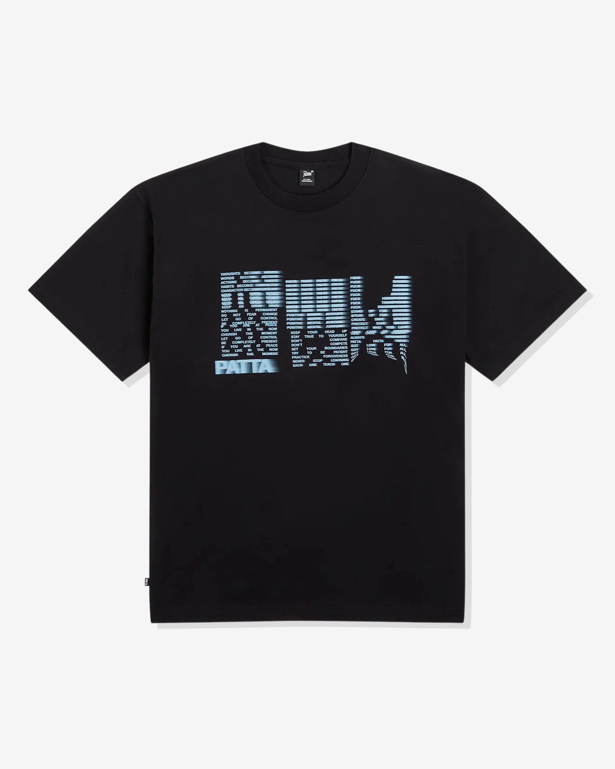 PATTA GLITCH LADY TEE - BLACK -
