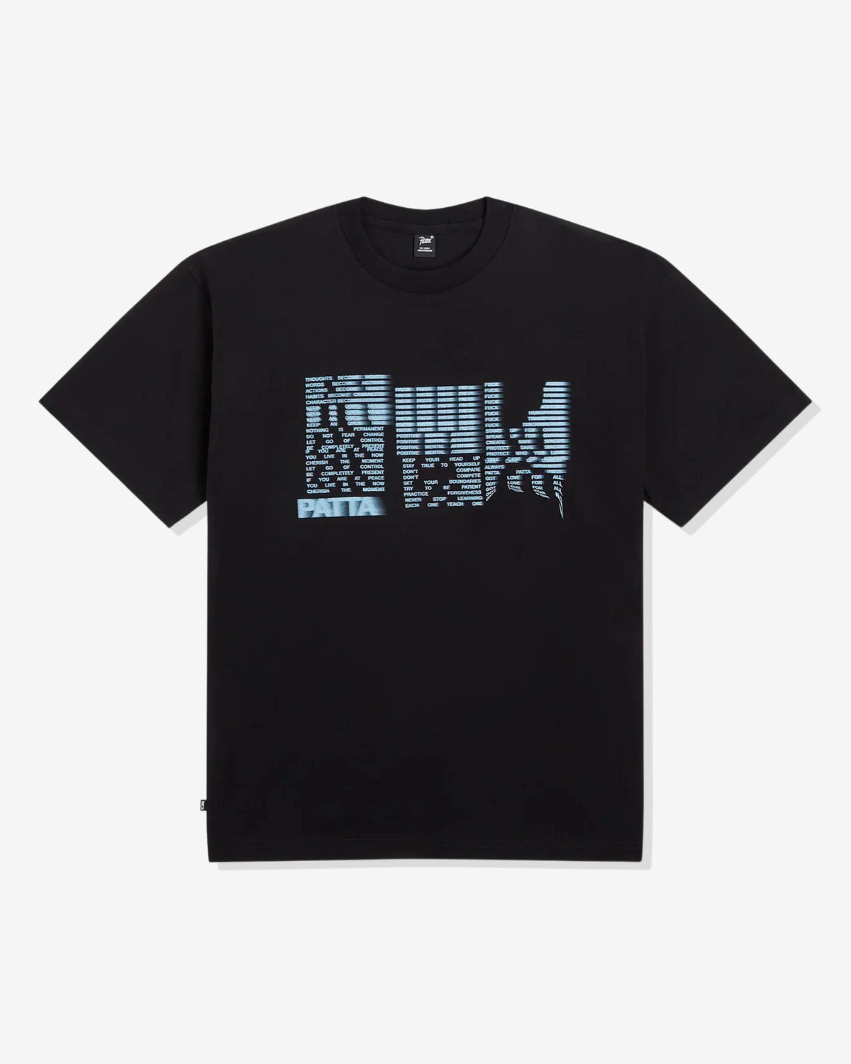 PATTA GLITCH LADY TEE - BLACK -