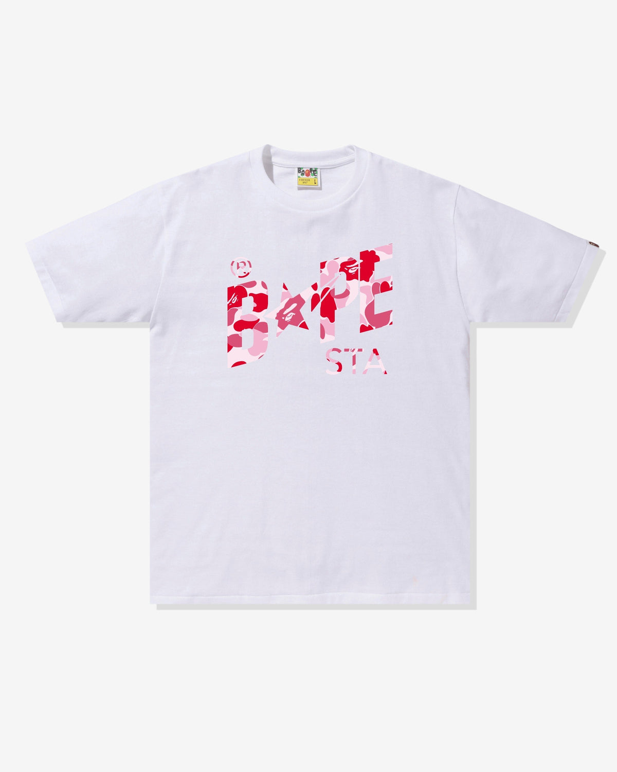 BAPE ABC CAMO BAPE STA LOGO TEE - WHITE -