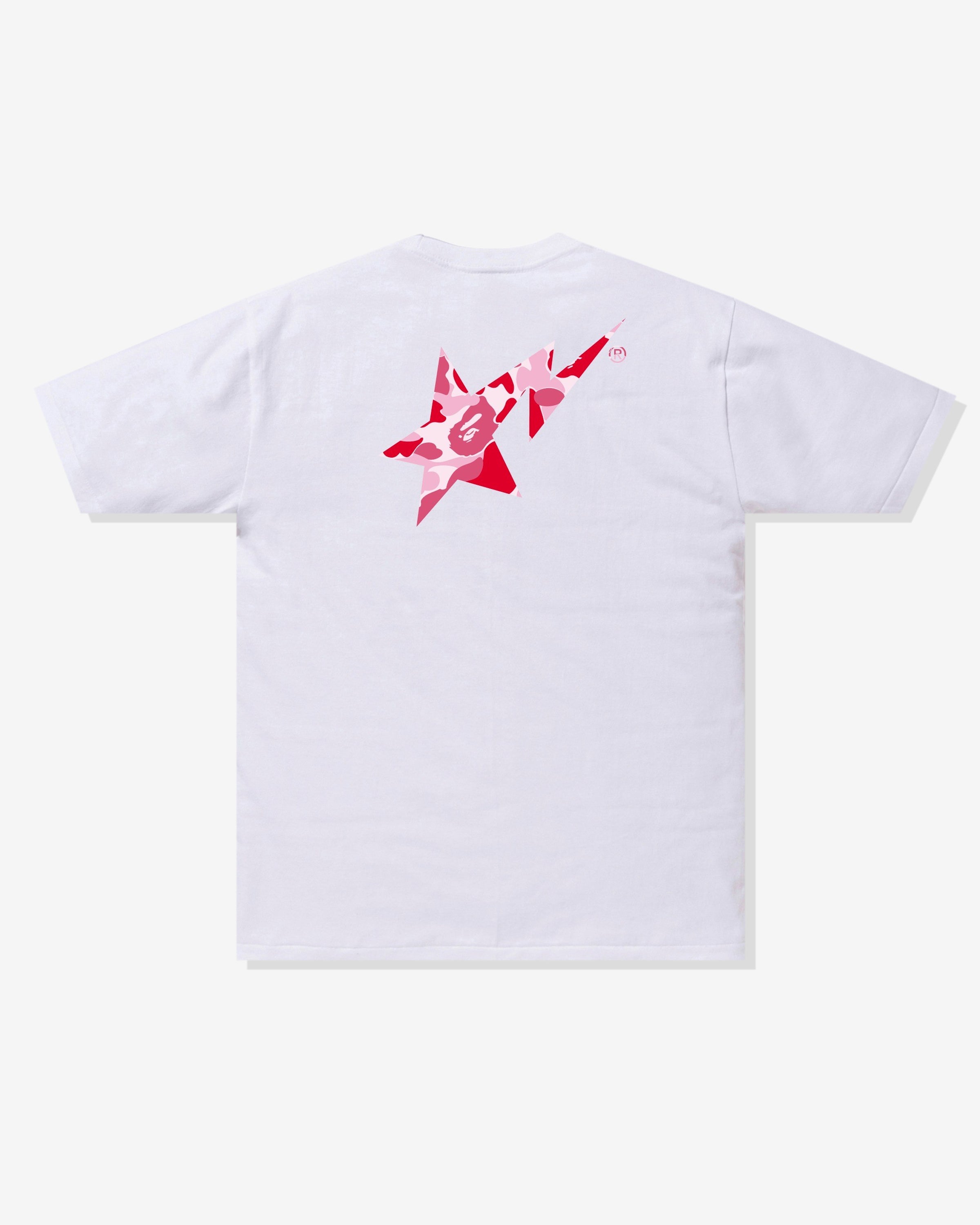 BAPE ABC CAMO BAPE STA LOGO TEE - WHITE -