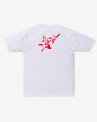 BAPE ABC CAMO BAPE STA LOGO TEE - WHITE -