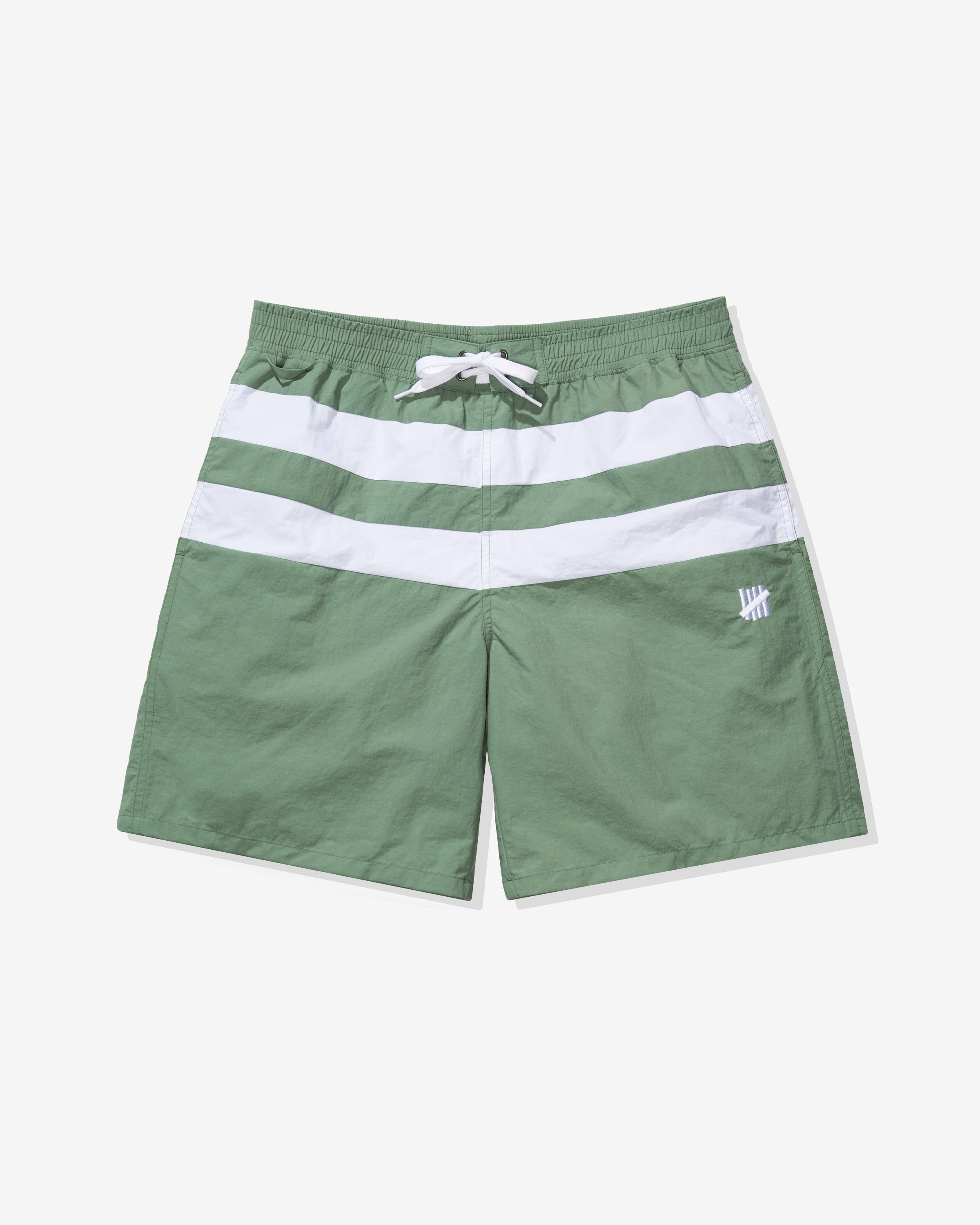 UNDEFEATED STRIPED SWIM SHORT - LODEN