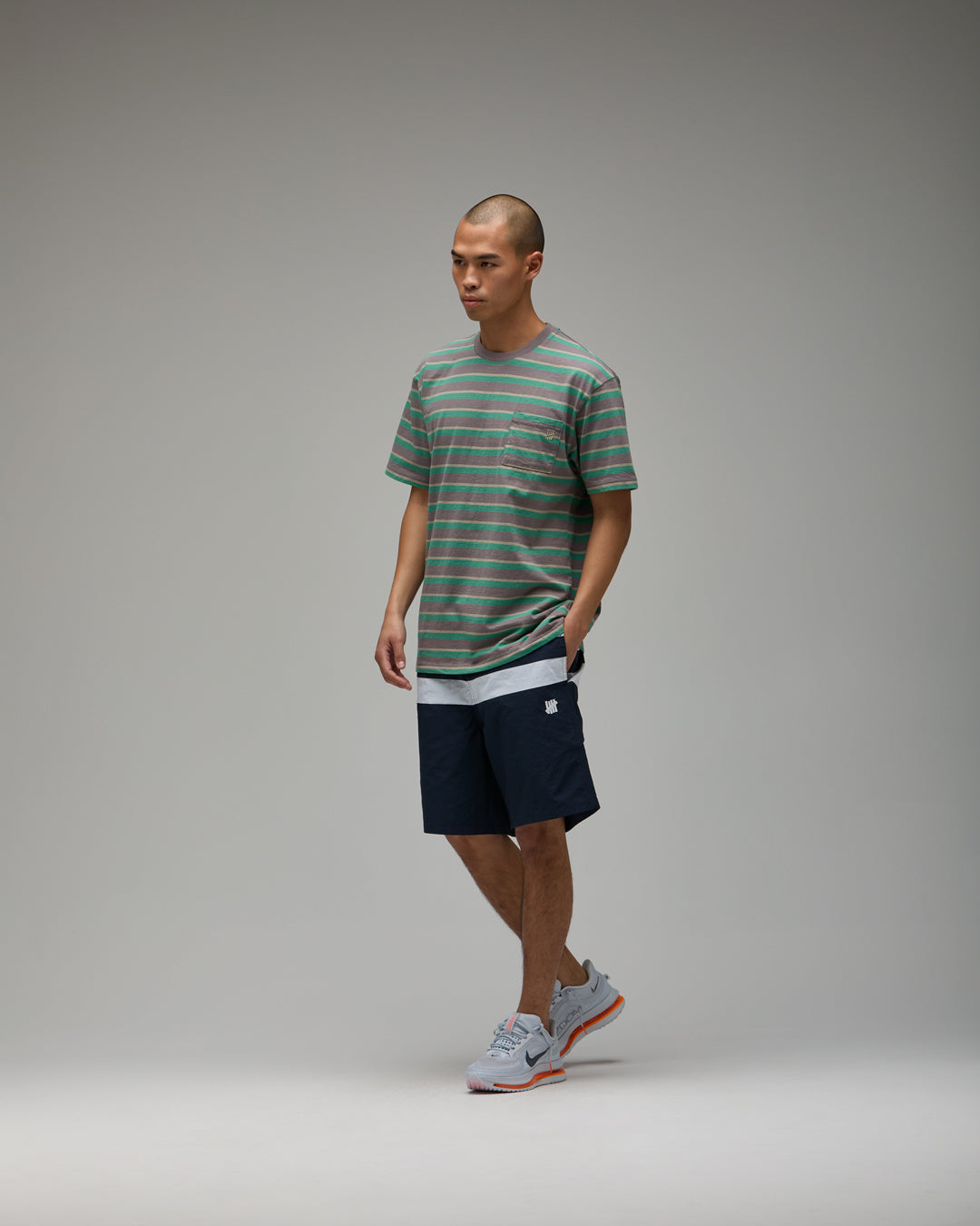 UNDEFEATED STRIPED SWIM SHORT - LODEN