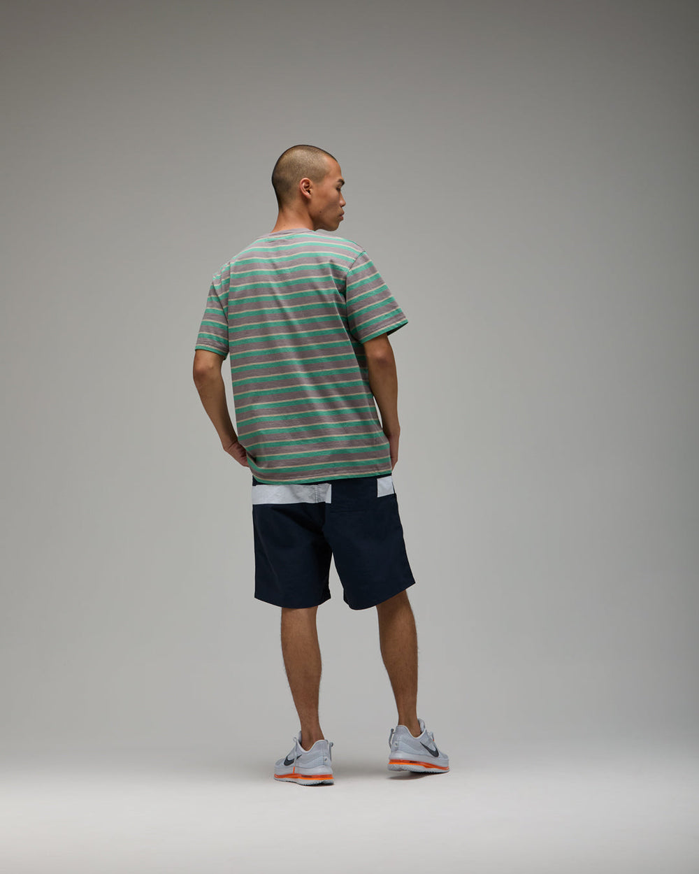 UNDEFEATED STRIPED SWIM SHORT - LODEN