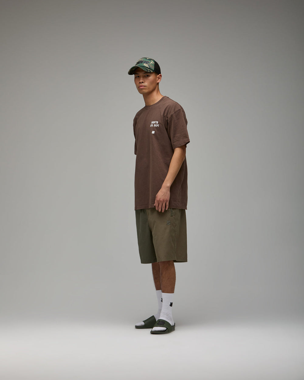 UNDEFEATED PATCHWORK SHORT - OLIVE
