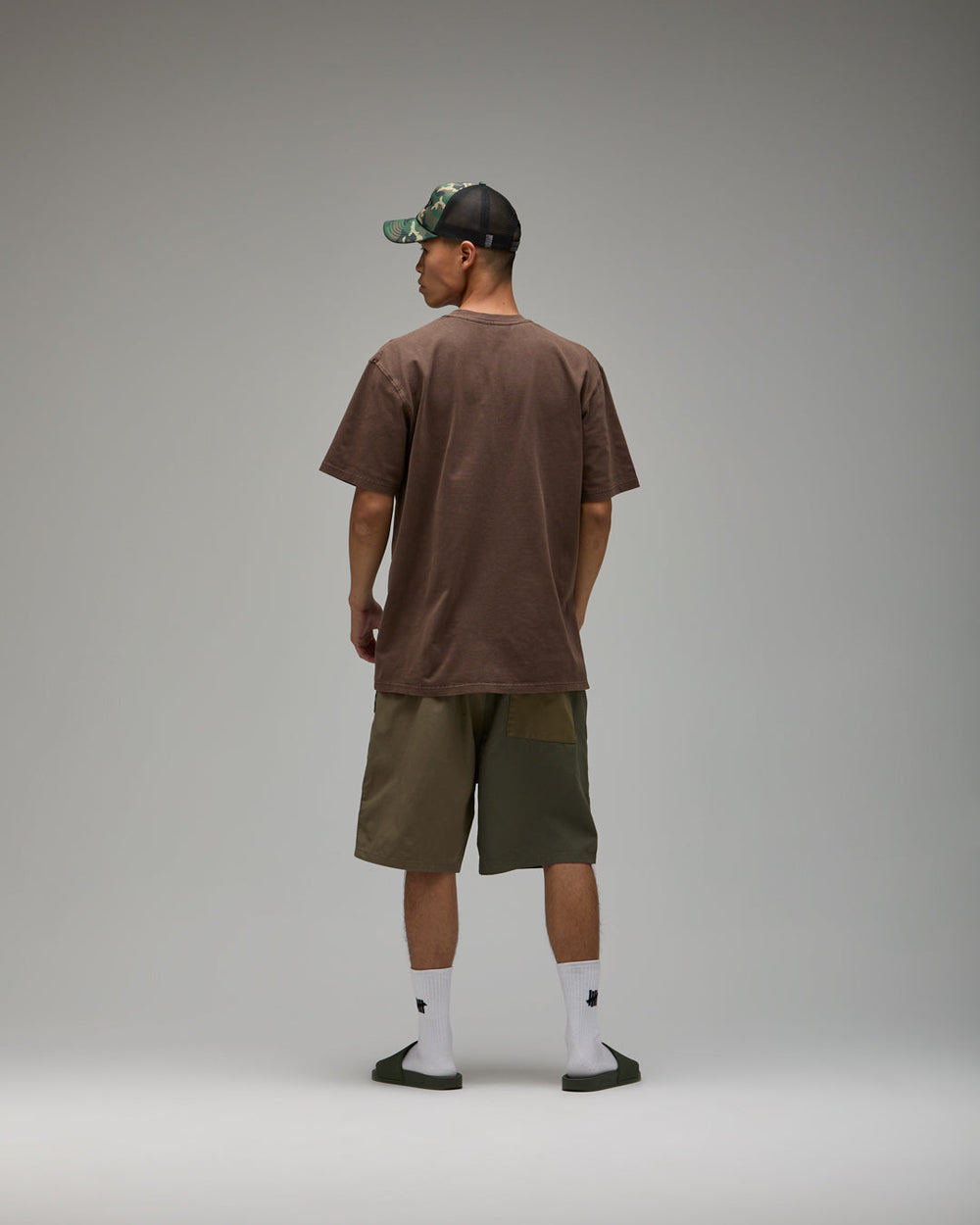 UNDEFEATED PATCHWORK SHORT - OLIVE