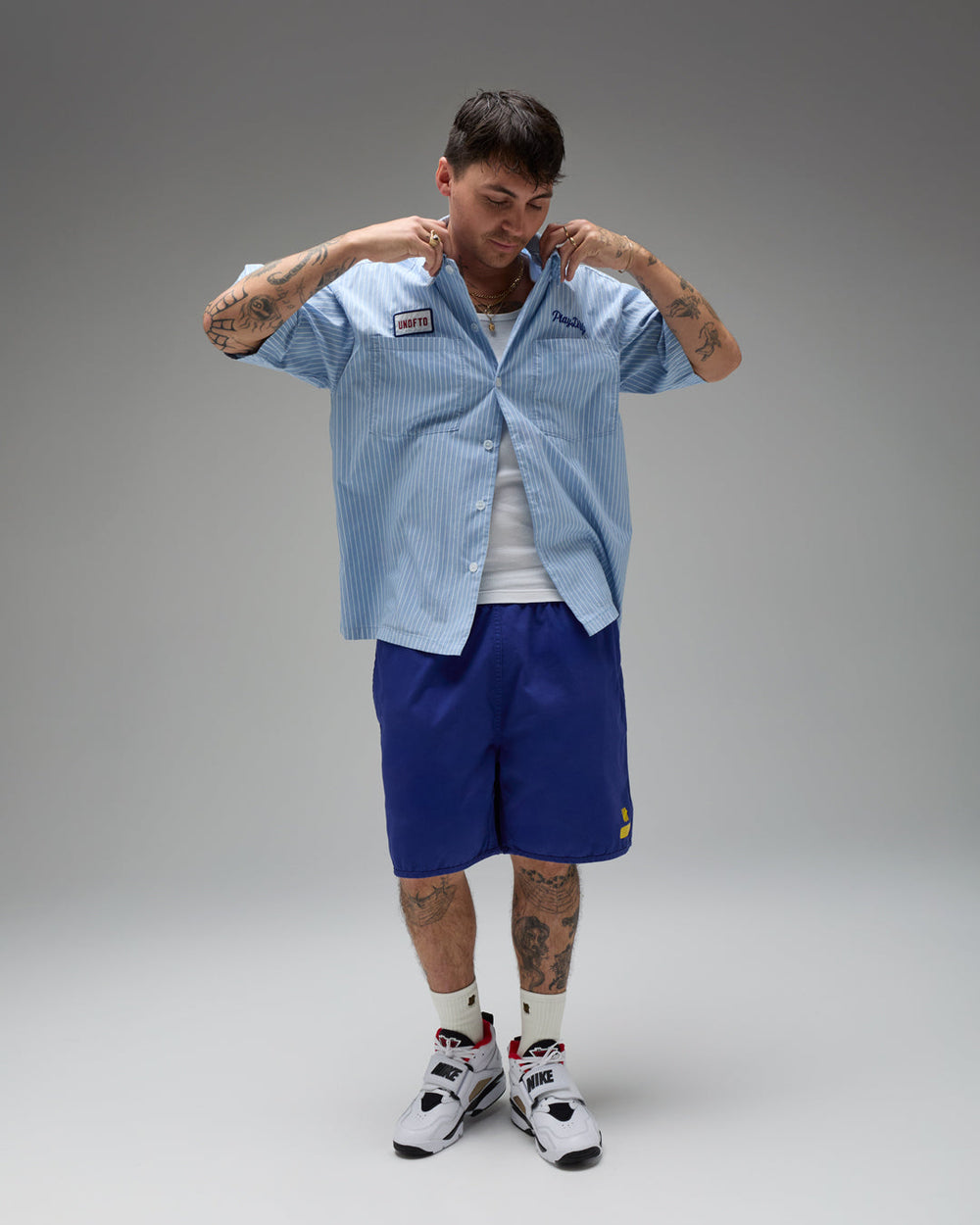 UNDEFEATED TWILL GYM SHORT - BLUE