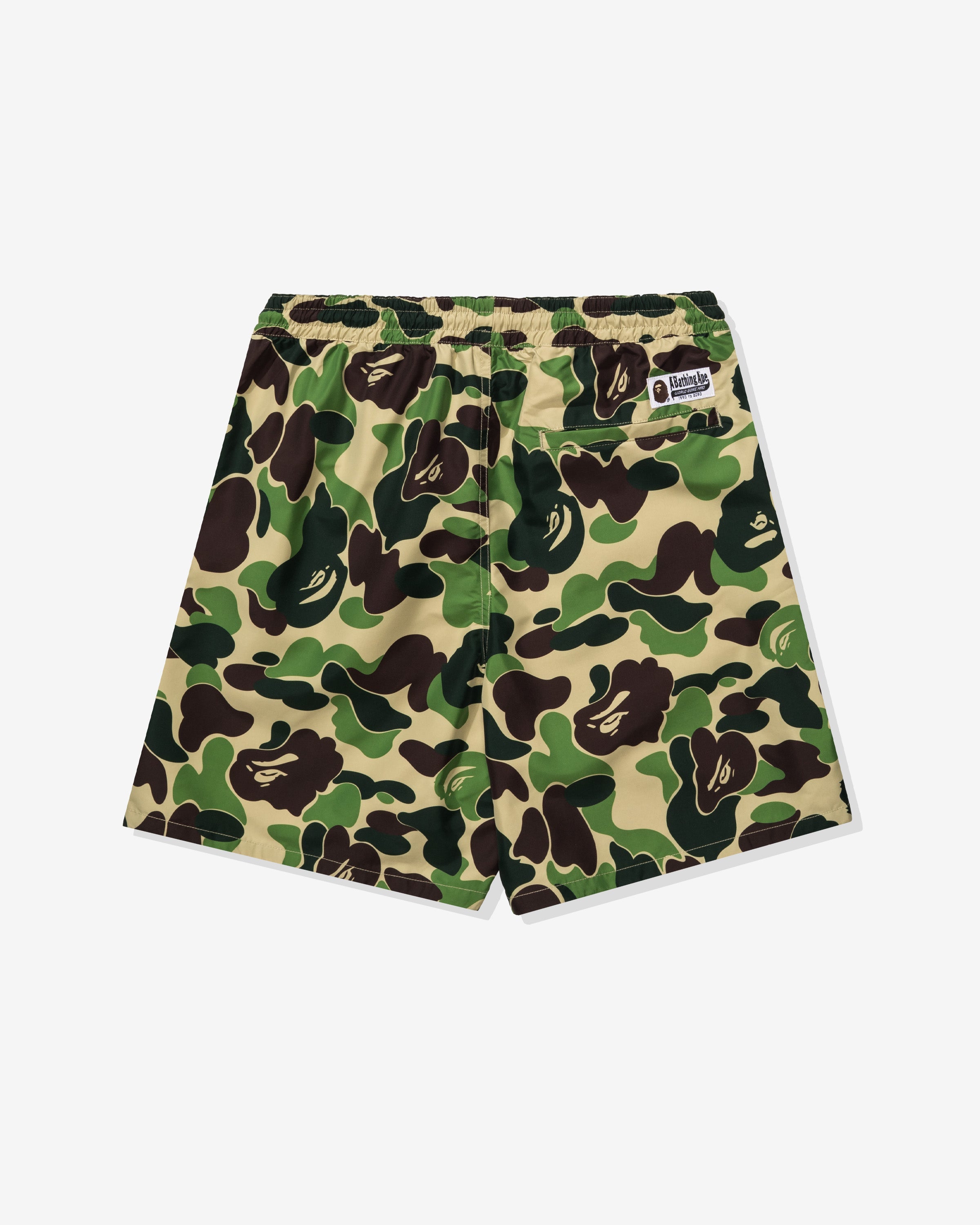 BAPE ABC CAMO ONE POINT RELAXED FIT WATER SHORTS - GREEN -