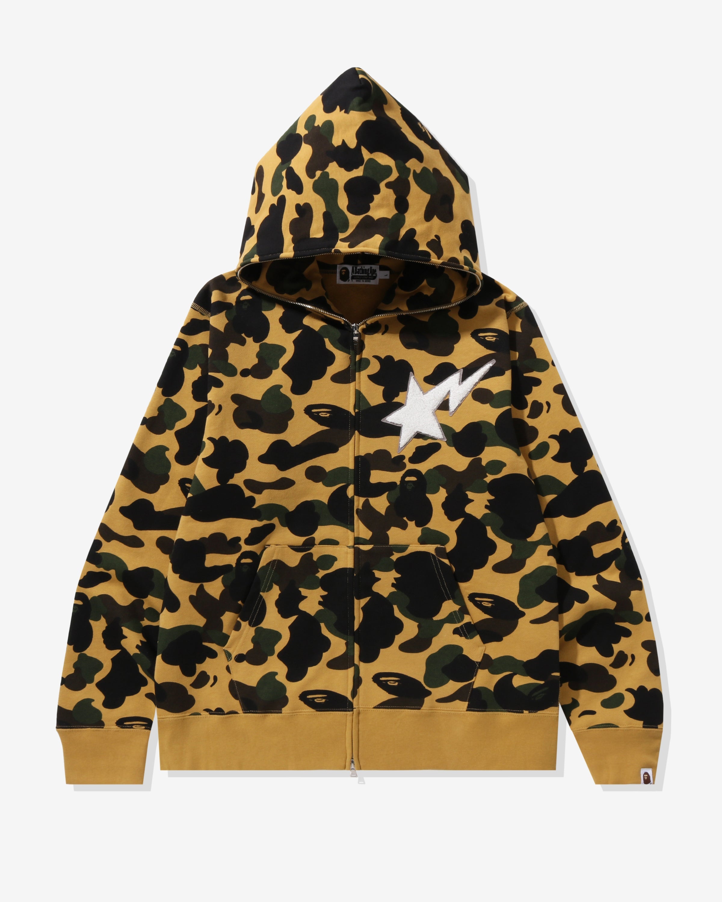 1ST CAMO FULL ZIP HOODIE - YELLOW