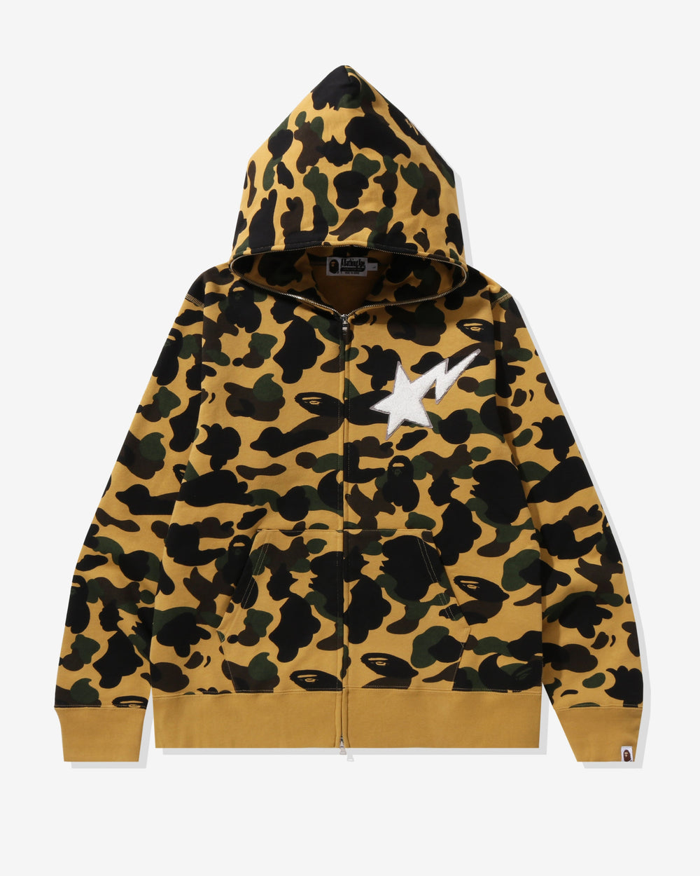 1ST CAMO FULL ZIP HOODIE - YELLOW