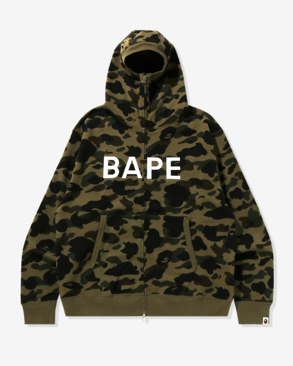 BAPE 1ST CAMO BALACLAVA FULL ZIP HOODIE - GREEN