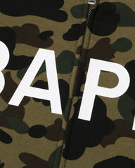 BAPE 1ST CAMO BALACLAVA FULL ZIP HOODIE - GREEN