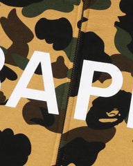 BAPE 1ST CAMO BALACLAVA FULL ZIP HOODIE - YELLOW