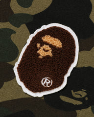 BAPE 1ST CAMO APE HEAD PATCHED FULL ZIP HOODIE - GREEN