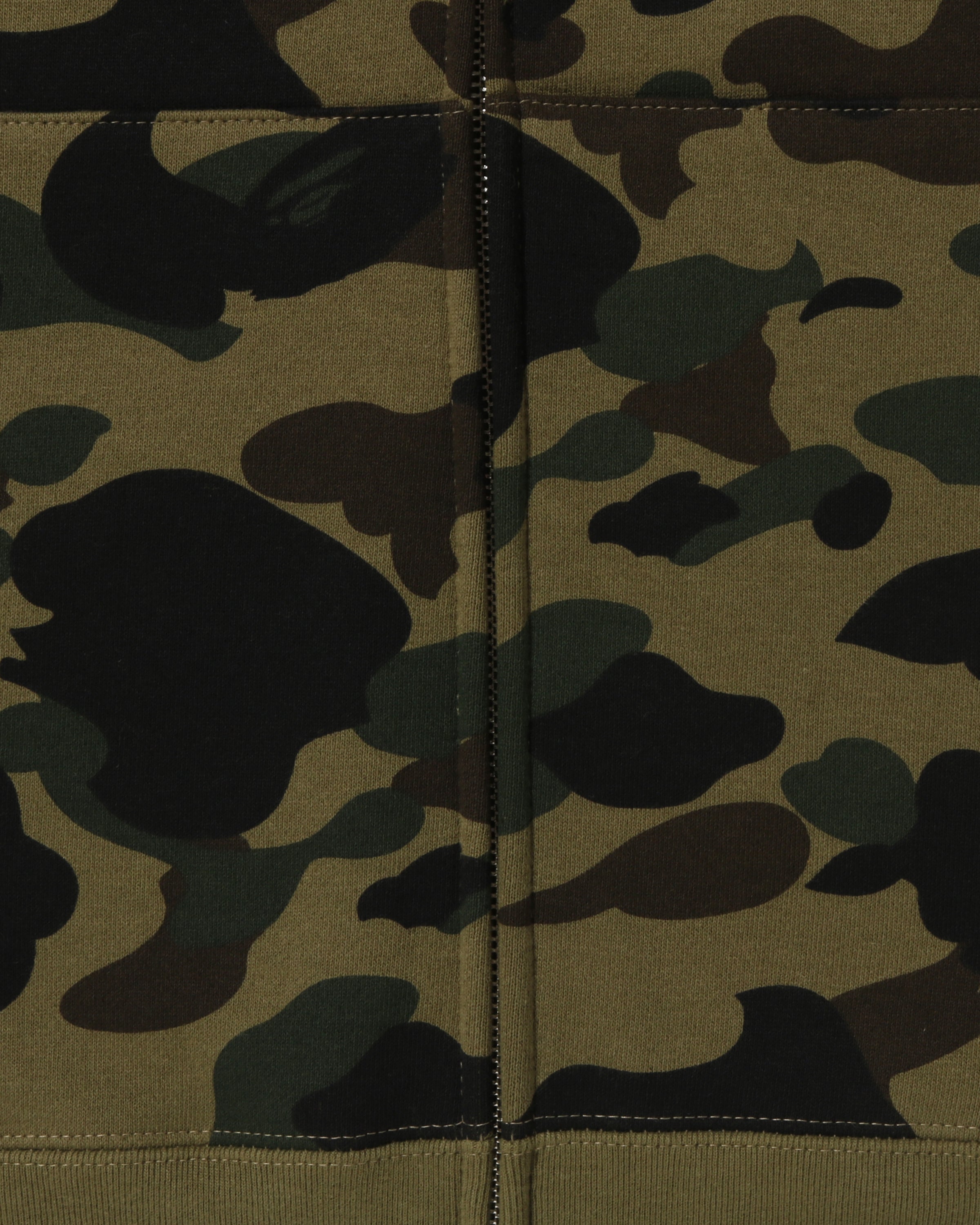 BAPE 1ST CAMO APE HEAD PATCHED FULL ZIP HOODIE - GREEN