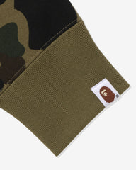 BAPE 1ST CAMO APE HEAD PATCHED FULL ZIP HOODIE - GREEN