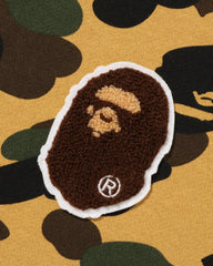 BAPE 1ST CAMO APE HEAD PATCHED FULL ZIP HOODIE - YELLOW
