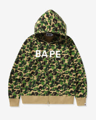 BAPE ABC CAMO BAPE FULL ZIP HOODIE - GREEN -