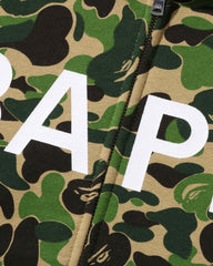 BAPE ABC CAMO BAPE FULL ZIP HOODIE - GREEN -