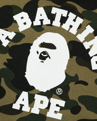 BAPE 1ST CAMO COLLEGE PULLOVER HOODIE - GREEN