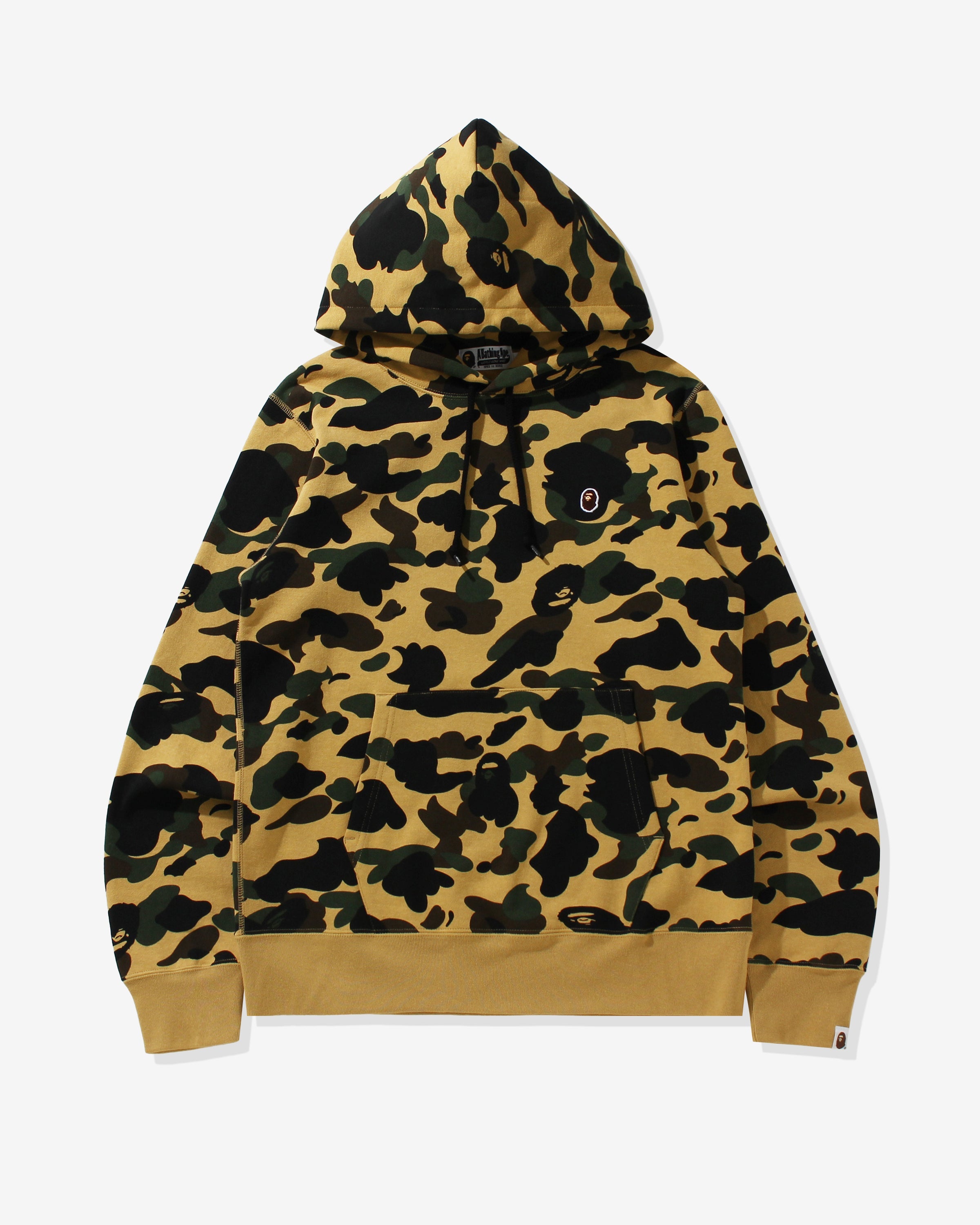 BAPE 1ST CAMO ONE POINT PULLOVER HOODIE - YELLOW