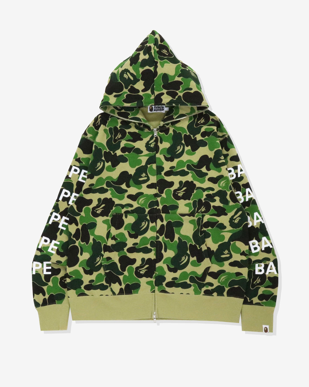 BAPE BIG ABC CAMO BAPE RELAXED FIT FULL ZIP HOODIE - GREEN