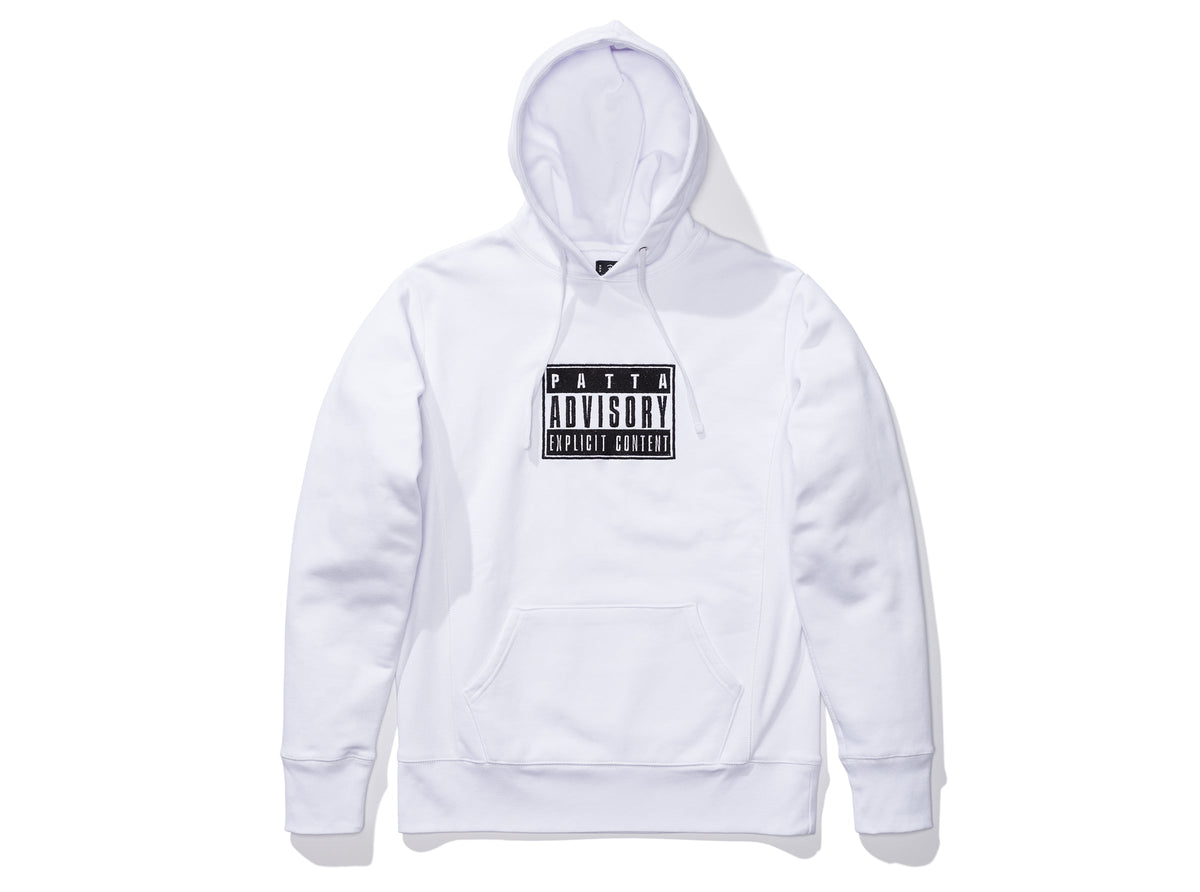 PATTA ADVISORY HEAVY HOODED SWEATER - WHITE -