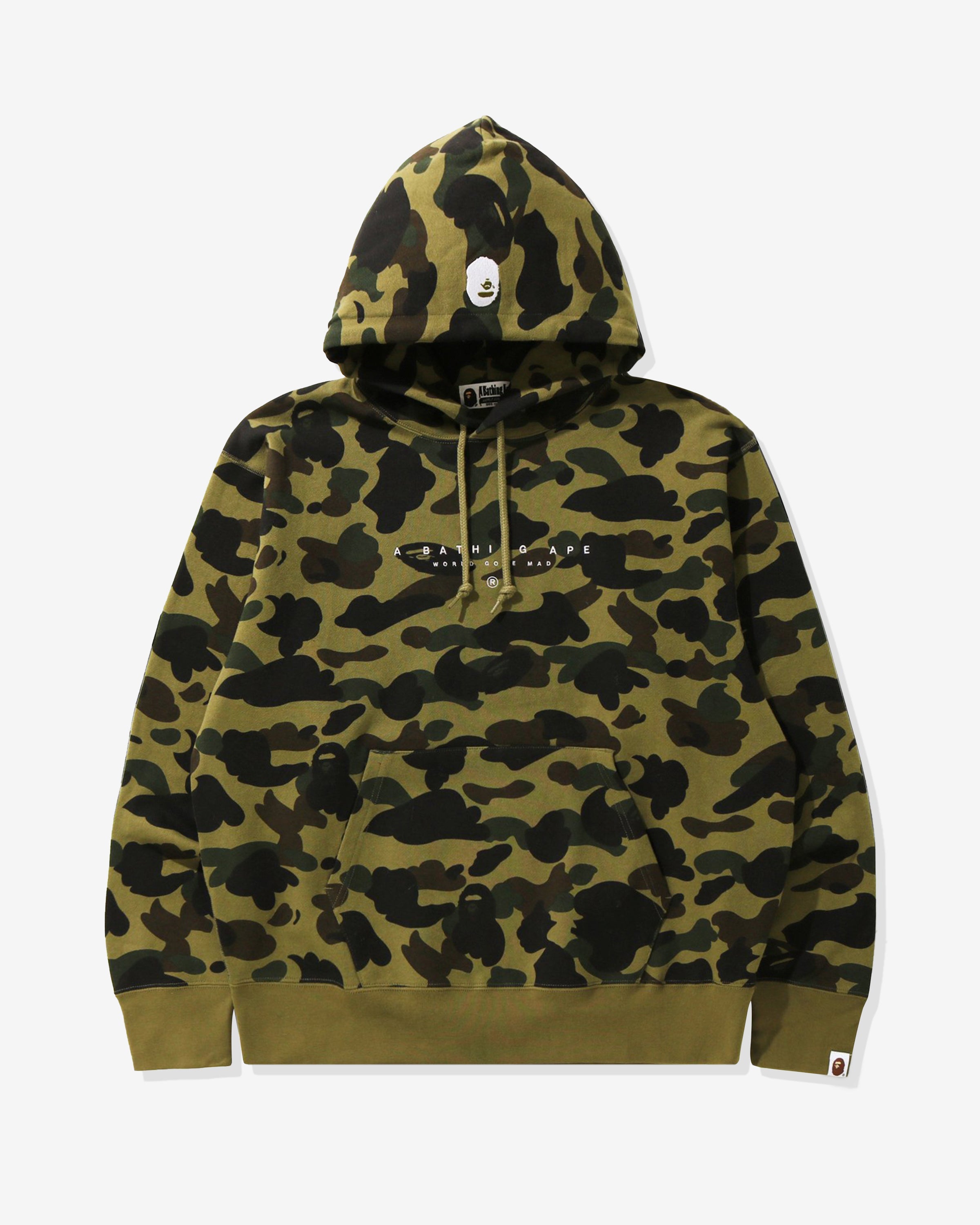 BAPE 1ST CAMO PULLOVER HOODIE - GREEN