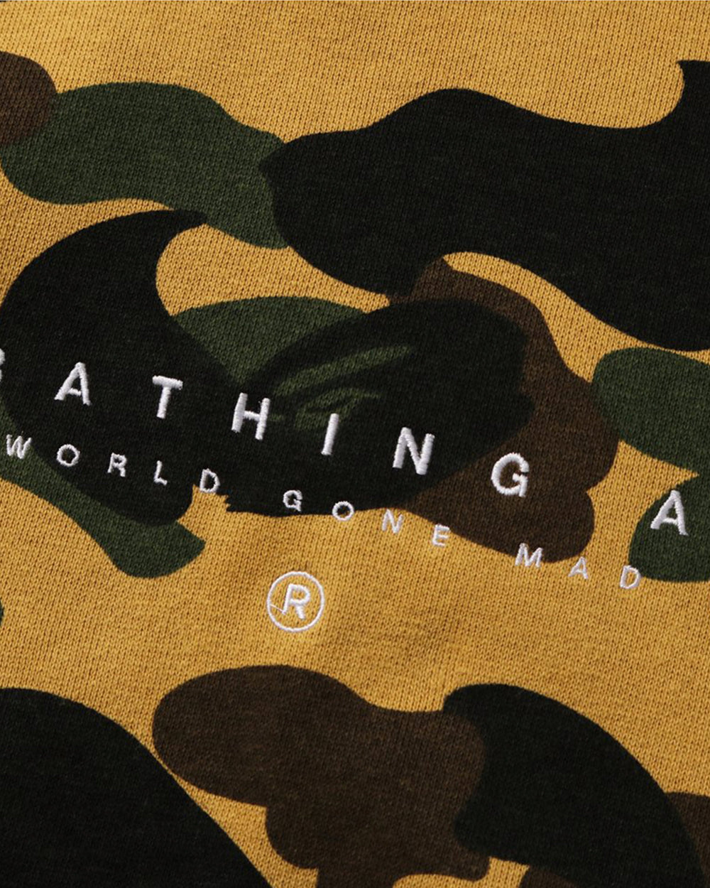 BAPE 1ST CAMO PULLOVER HOODIE - YELLOW