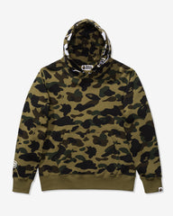 BAPE 1ST CAMO 2ND APE PULLOVER HOODIE - GREEN -